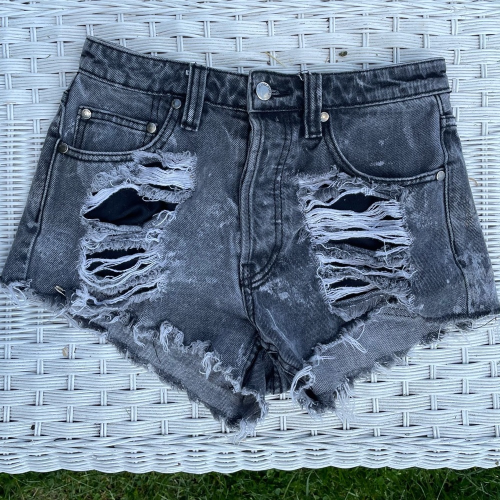 Acid Wash Distressed Denim